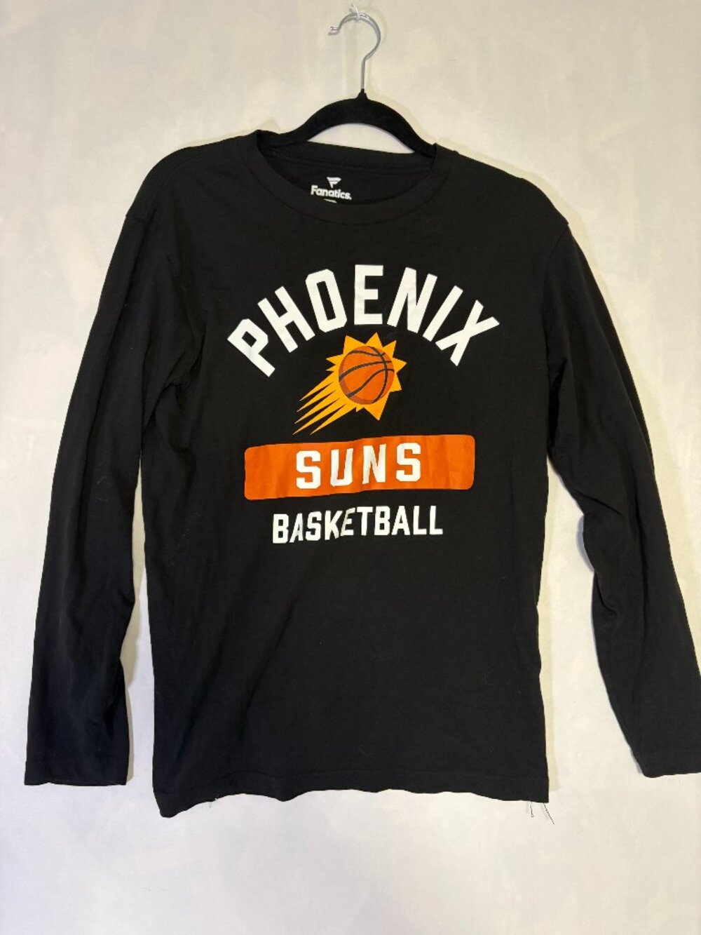 Phoenix Suns Fanatics Black Long Sleeve NBA Basketball Shirt